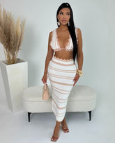 Athens Crochet Maxi Set (Nude)